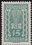 Austria 1922 Símbolos 15 K Verde Scott 259